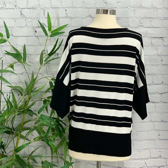 🎉Spense Black & White Striped Top - Picture 3 of 5